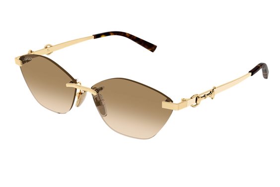 Occhiali da sole Gucci Donna GG2050S004-GOLD-IVORY-BROWN59 - GG2050S004-GOLD-IVORY-BROWN59